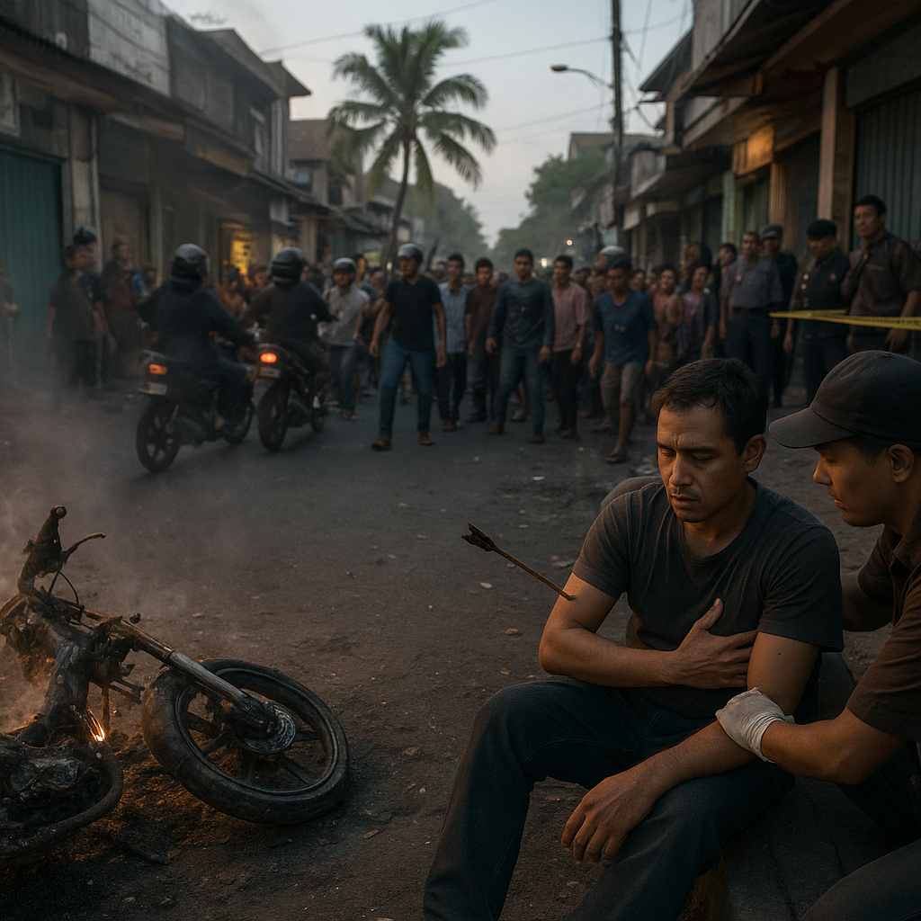 Tawuran Geng Motor Vs Warga Kembali Pecah di Makassar, Motor Dibakar dan 1 Korban Kena Panah