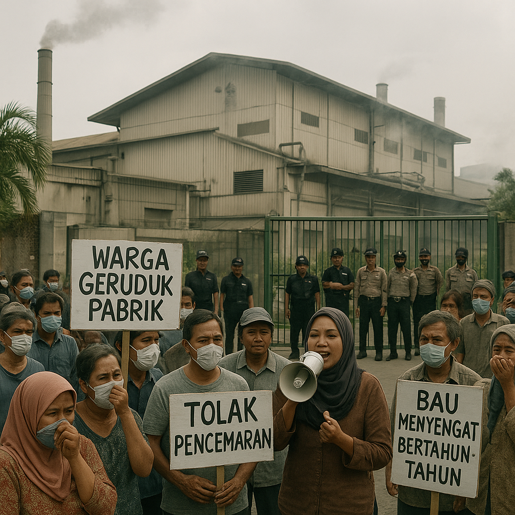 Warga Geruduk Pabrik Diduga Olah Racun di Deli Serdang, Keluhkan Bau Menyengat Bertahun-tahun