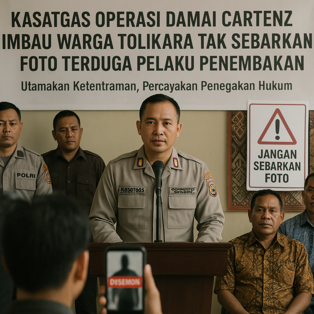 Kasatgas Operasi Damai Cartenz Imbau Warga Tolikara Tak Sebarkan Foto Terduga Pelaku Penembakan