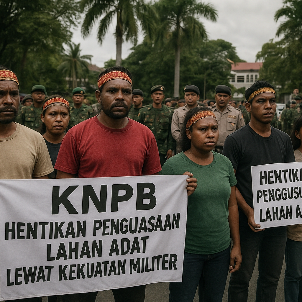 KNPB Tuntut Pemerintah Hentikan Penguasaan Lahan Adat Lewat Kekuatan Militer