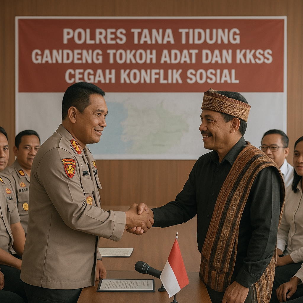 Polres Tana Tidung Gandeng Tokoh Adat dan KKSS Cegah Konflik Sosial