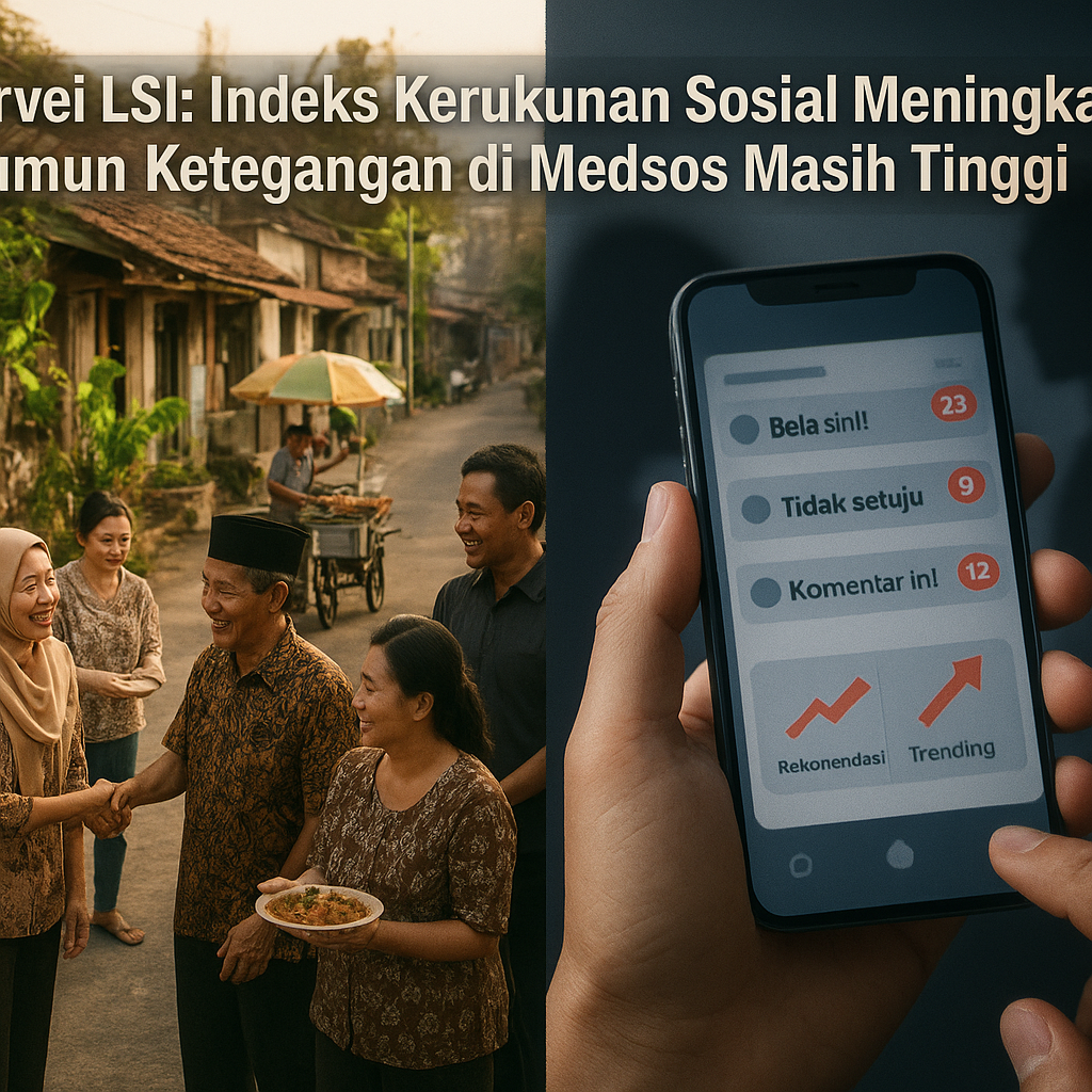 Survei LSI: Indeks Kerukunan Sosial Meningkat, Namun Ketegangan di Medsos Masih Tinggi
