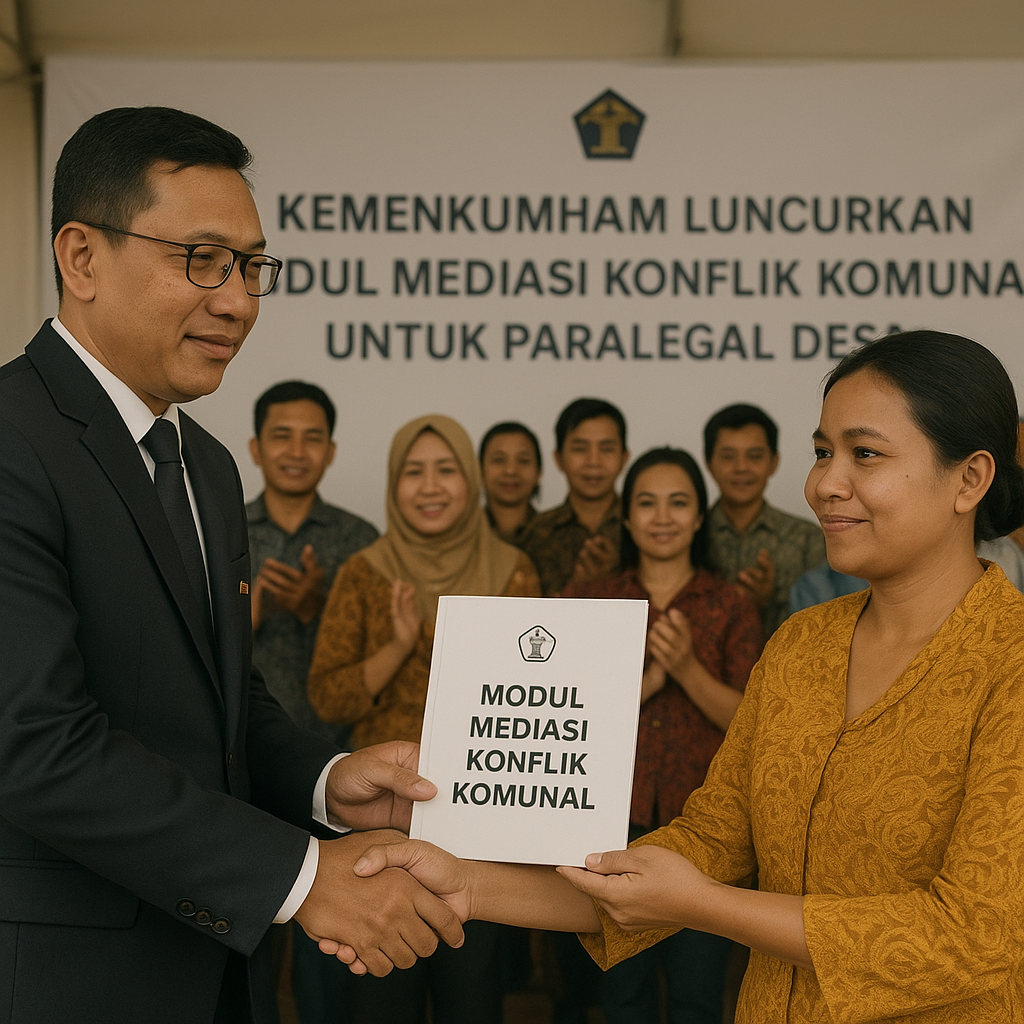 Kemenkumham Luncurkan Modul Mediasi Konflik Komunal untuk Paralegal Desa
