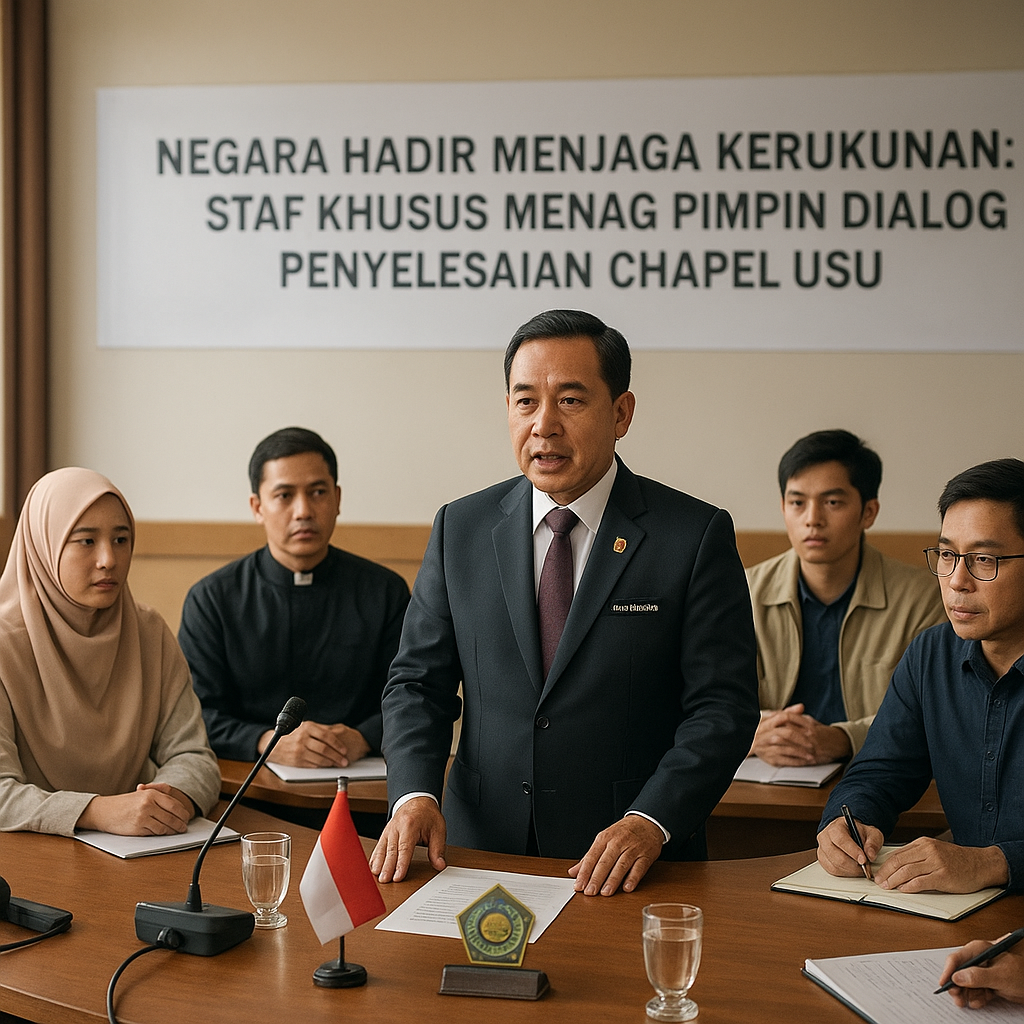Negara Hadir Menjaga Kerukunan, Staf Khusus Menag Pimpin Dialog Penyelesaian Chapel USU