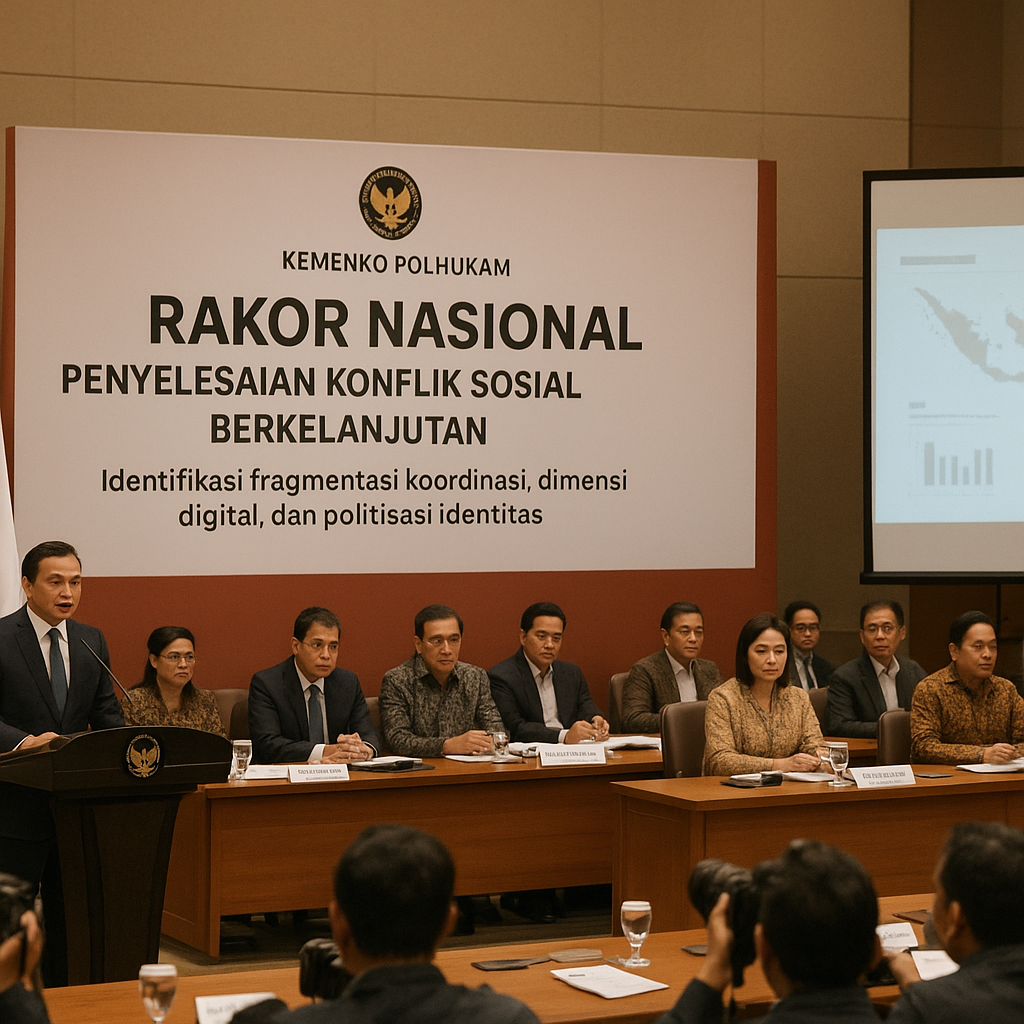 Kemenko Polhukm Gelar Rakor Nasional Penyelesaian Konflik Sosial Berkelanjutan