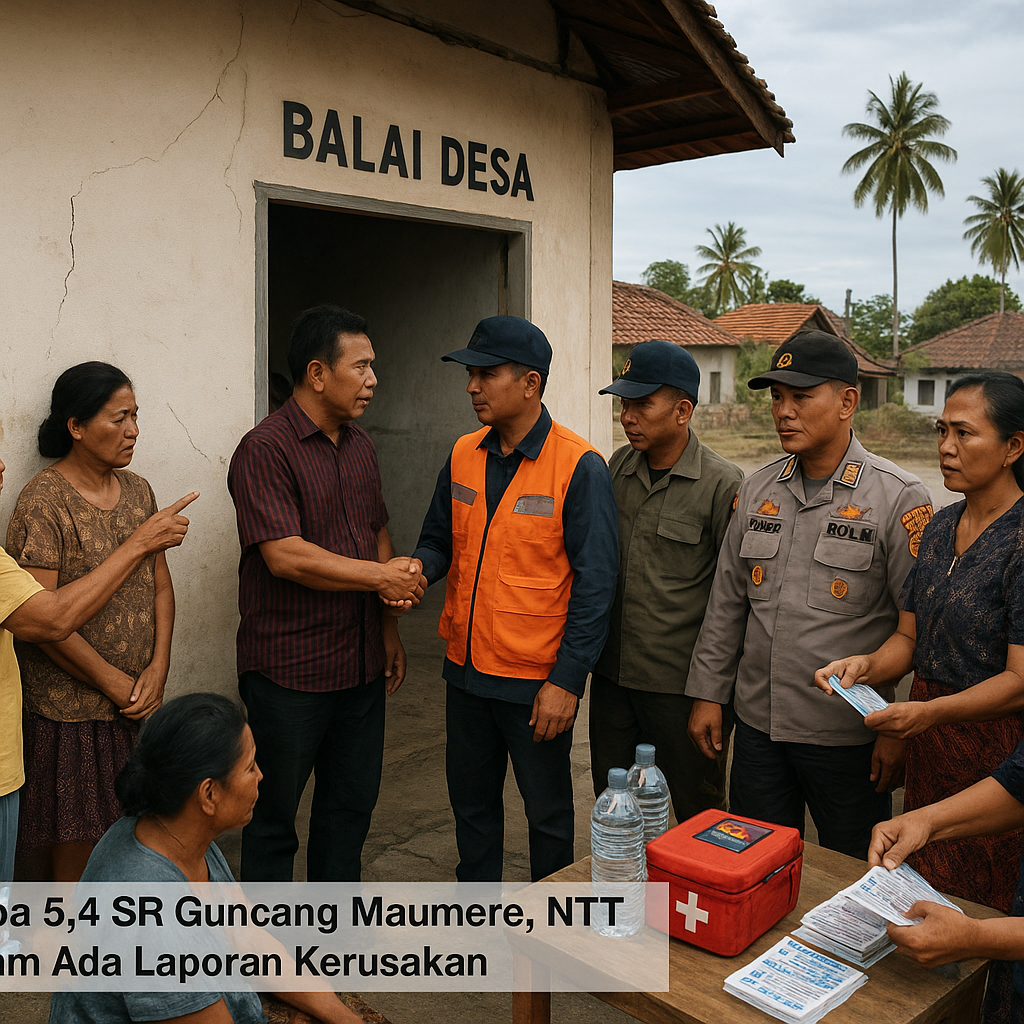 Gempa Berkekuatan 5,4 SR Guncang Maumere NTT, Belum Ada Laporan Kerusakan