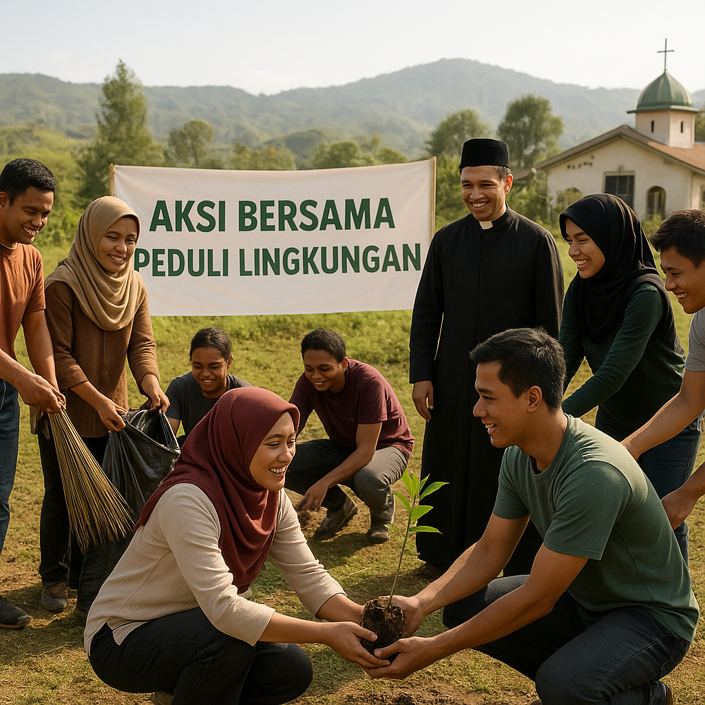 Pasca-Konflik Tolikara, Gereja dan Masjid Gelar Aksi Bersama Peduli Lingkungan