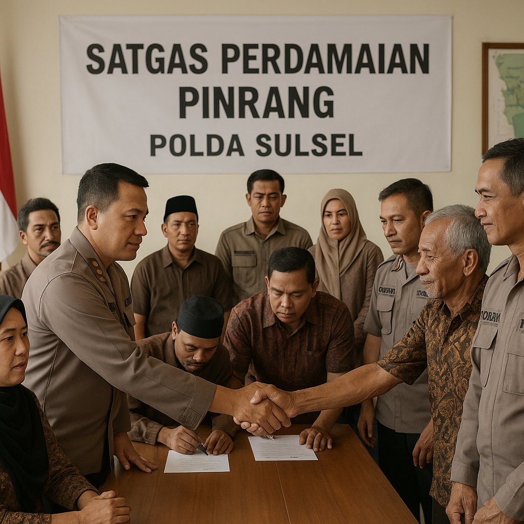 Polda Sulsel Bentuk Satgas Perdamaian untuk Kawasan Rawan Konflik Antar-Etnis di Pinrang