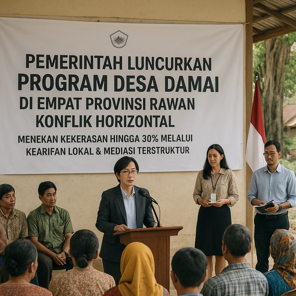 Pemerintah Luncurkan Program Desa Damai di Empat Provinsi Rawan Konflik Horizontal