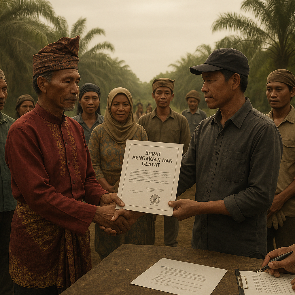 Konflik Antara Petani dan Perusahaan Sawit di Riau Masuk Jalur Hukum Adat