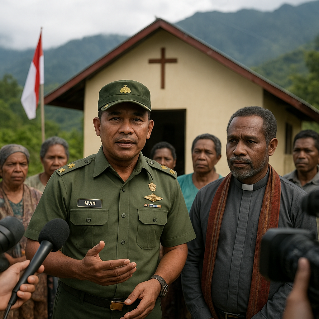 Komando Operasi TNI Klarifikasi Isu Intimidasi Umat Gereja di Puncak Jaya, Tekankan Hubungan Humanis