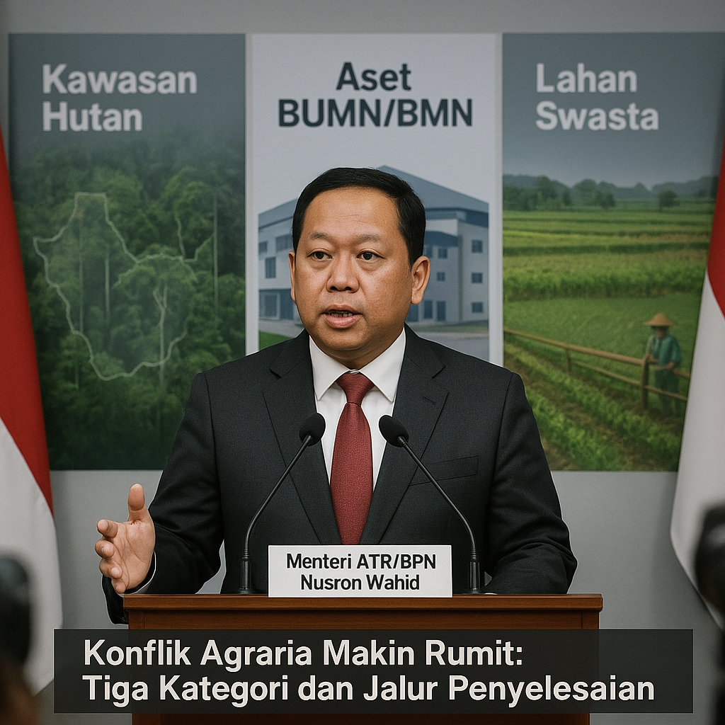 Konflik Agraria Makin Rumit, Menteri Nusron Ungkap Tiga Kategori dan Jalur Penyelesaiannya