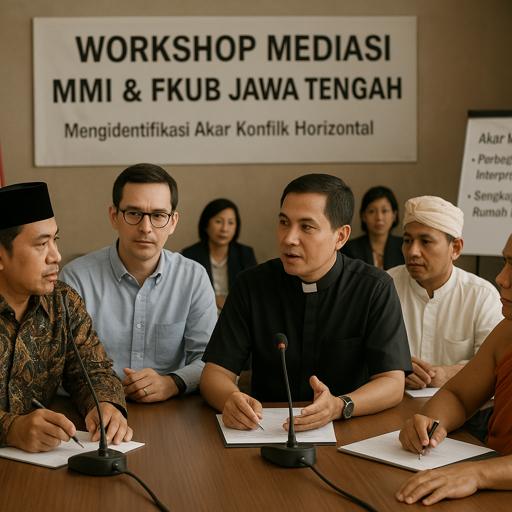 MMI dan FKUB Gelar Workshop Mediasi untuk Tokoh Agama di Jawa Tengah