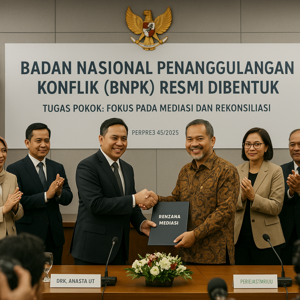 Badan Nasional Penanggulangan Konflik (BNPK) Resmi Dibentuk, Tugas Pokok Fokus pada Mediasi dan Rekonsiliasi