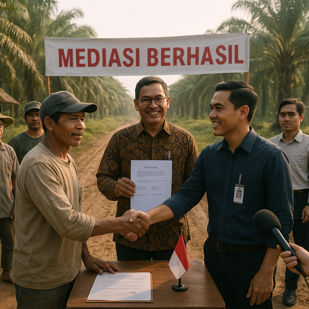 Mediasi Tiga Hari Berhasil: Konflik Lahan Antara Petani dan Perusahaan Sawit di Riau Mencapai Kesepakatan