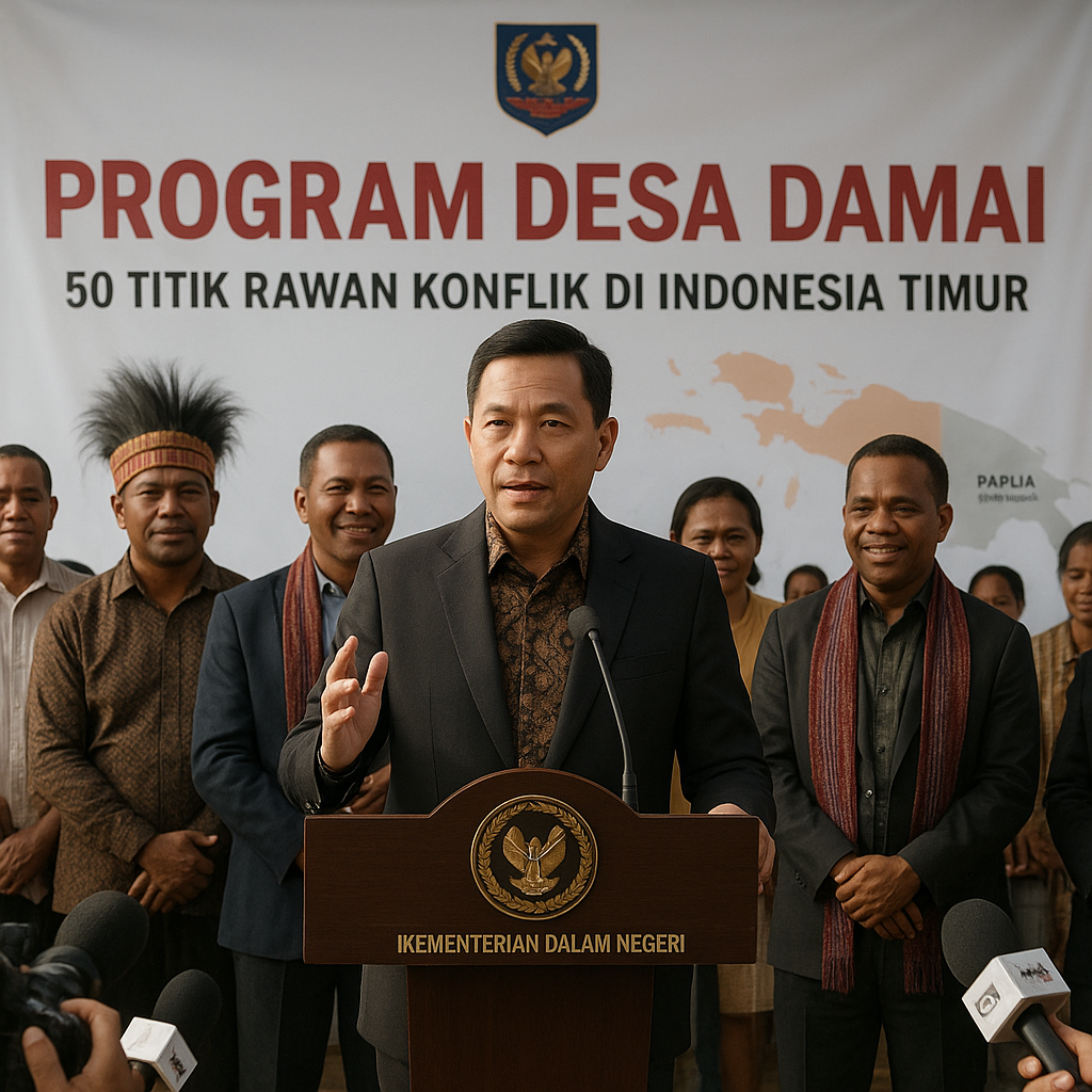 Mendagri Resmikan Program Desa Damai untuk 50 Titik Rawan Konflik di Indonesia Timur