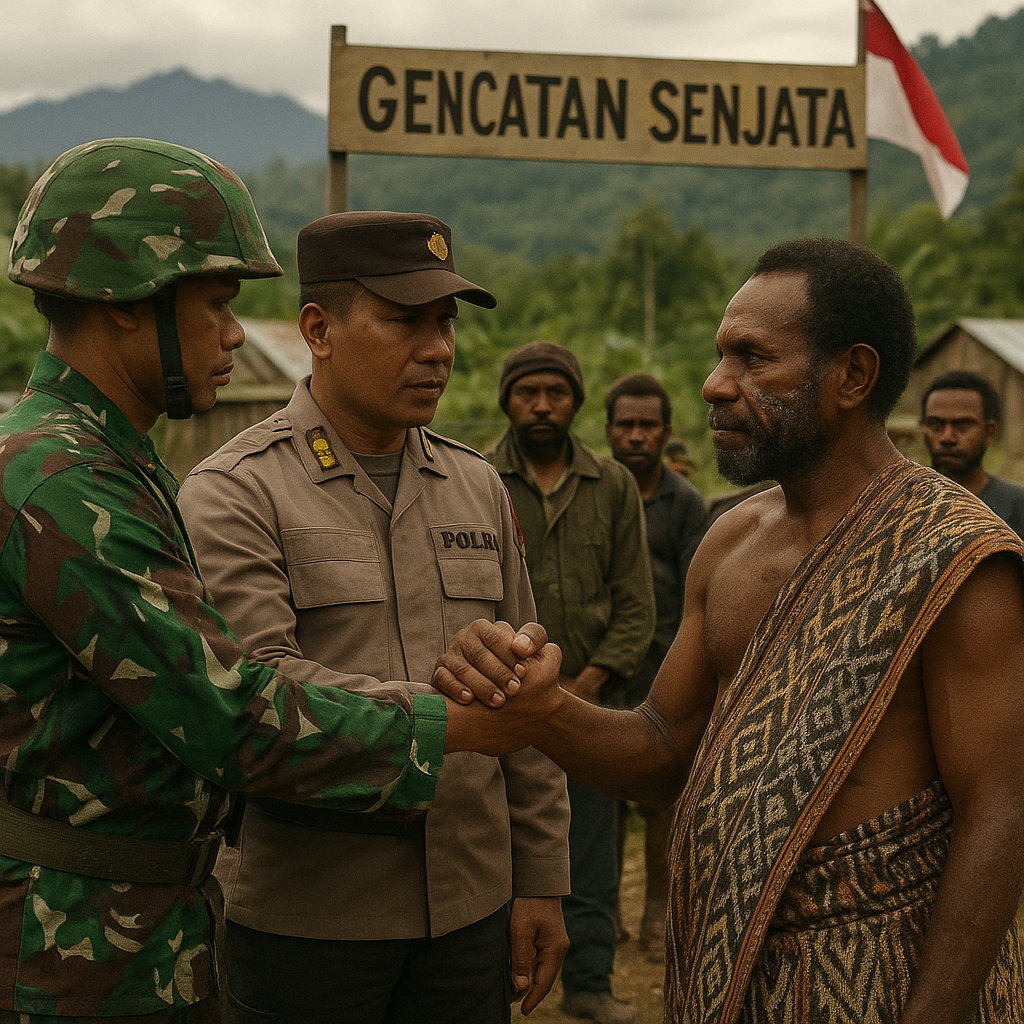Satgas TNI-Polri di Papua Berhasil Mediasi Gencatan Senjata Antar Kelompok Separatis dan Masyarakat Adat