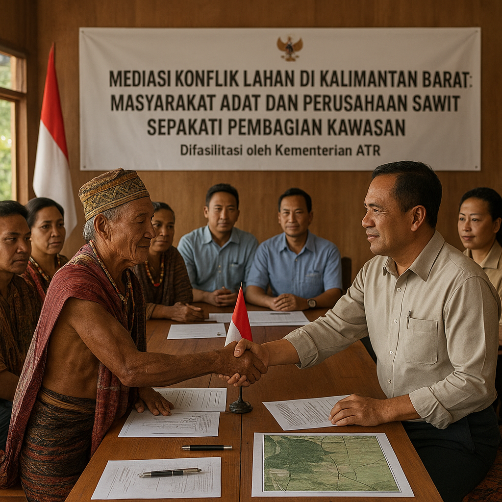 Mediasi Konflik Lahan di Kalimantan Barat: Masyarakat Adat dan Perusahaan Sawit Sepakati Pembagian Kawasan