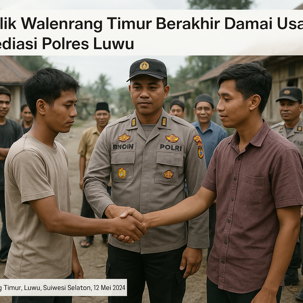 Konflik Walenrang Timur Berakhir Damai Usai Dimediasi Polres Luwu