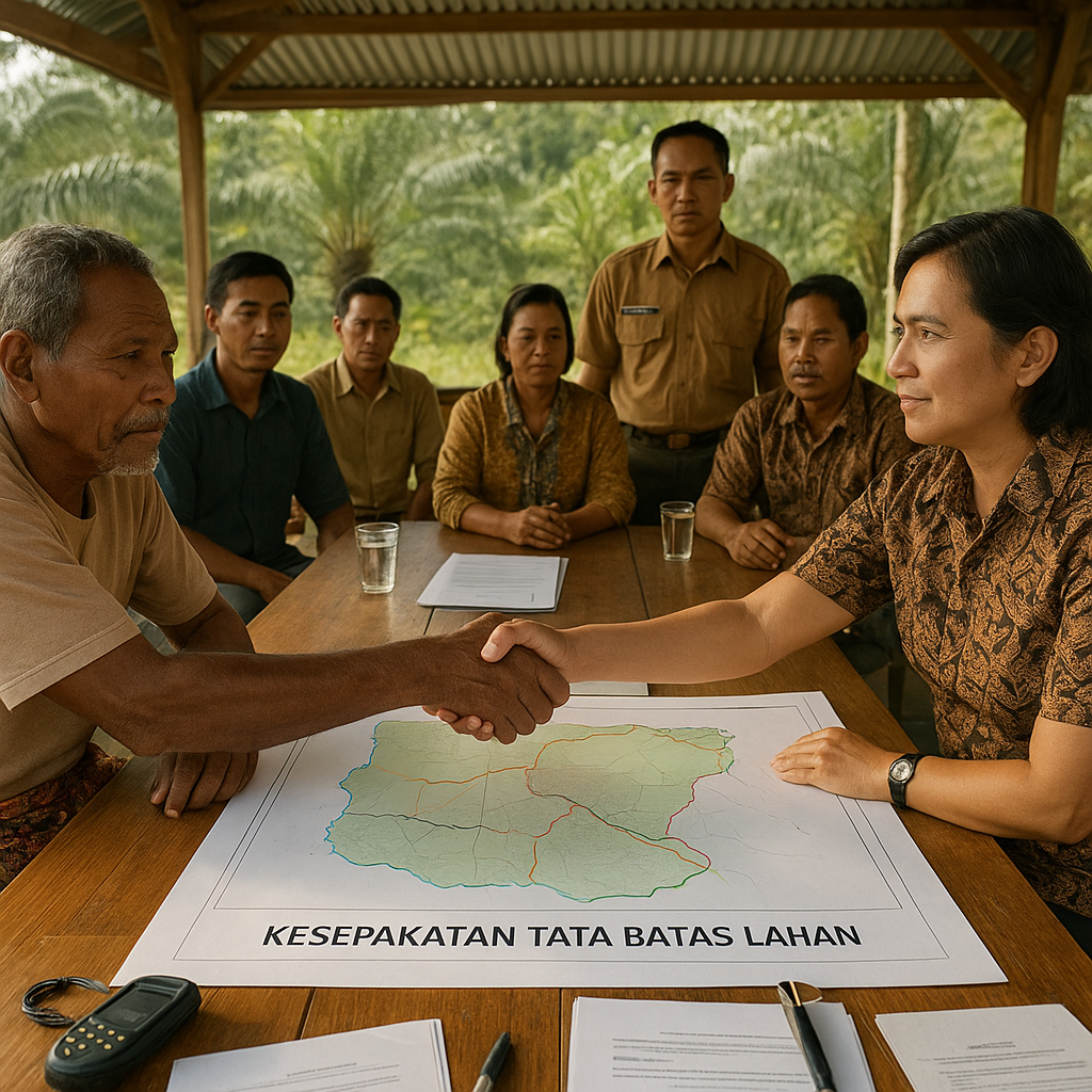 Mediasi Masyarakat Adat dan Perusahaan Sawit di Riau Capai Kesepakatan Tata Batas Lahan