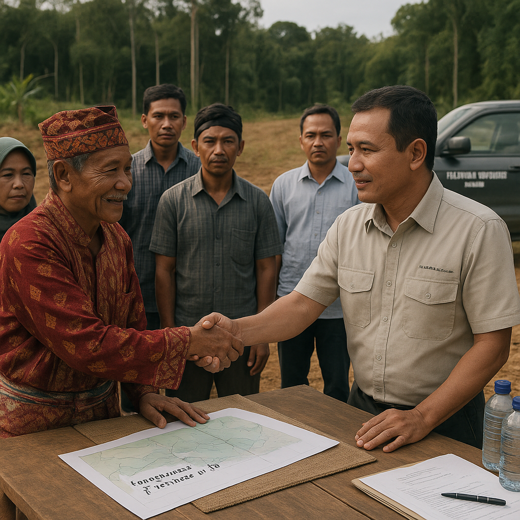 Konflik Peladang dan Perusahaan Kehutanan di Jambi diselesaikan Melalui Musyawarah Adat
