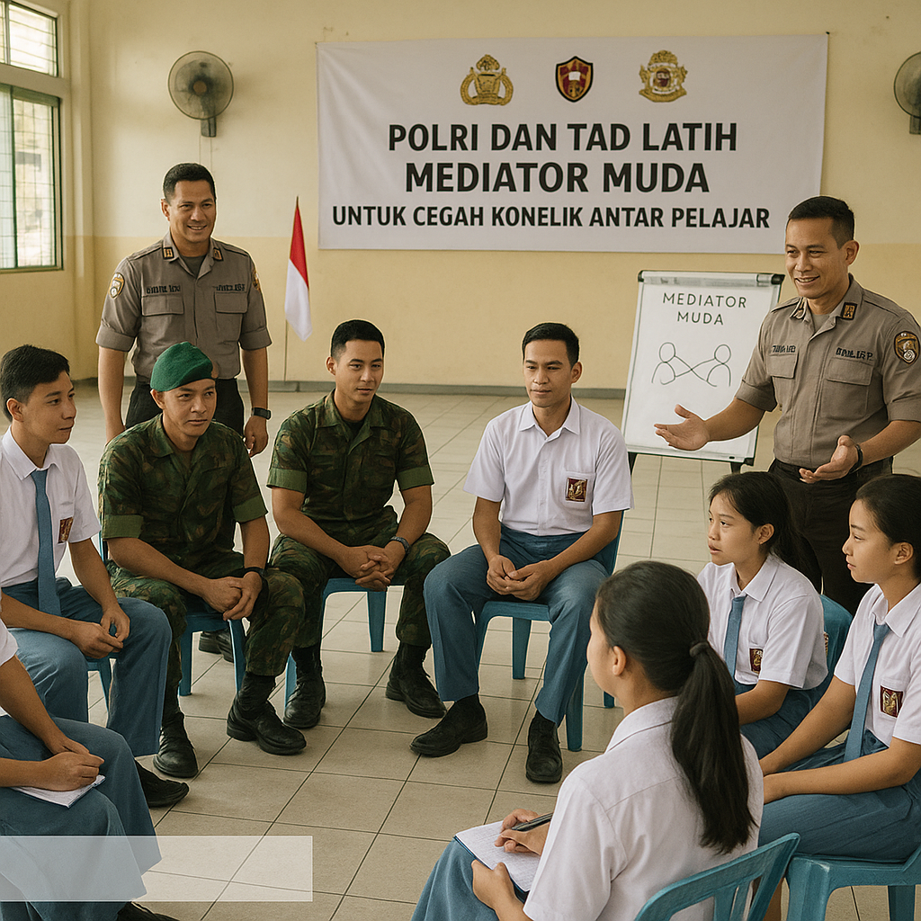 Polri dan TAD Latih Mediator Muda untuk Cegah Konflik Antar Pelajar