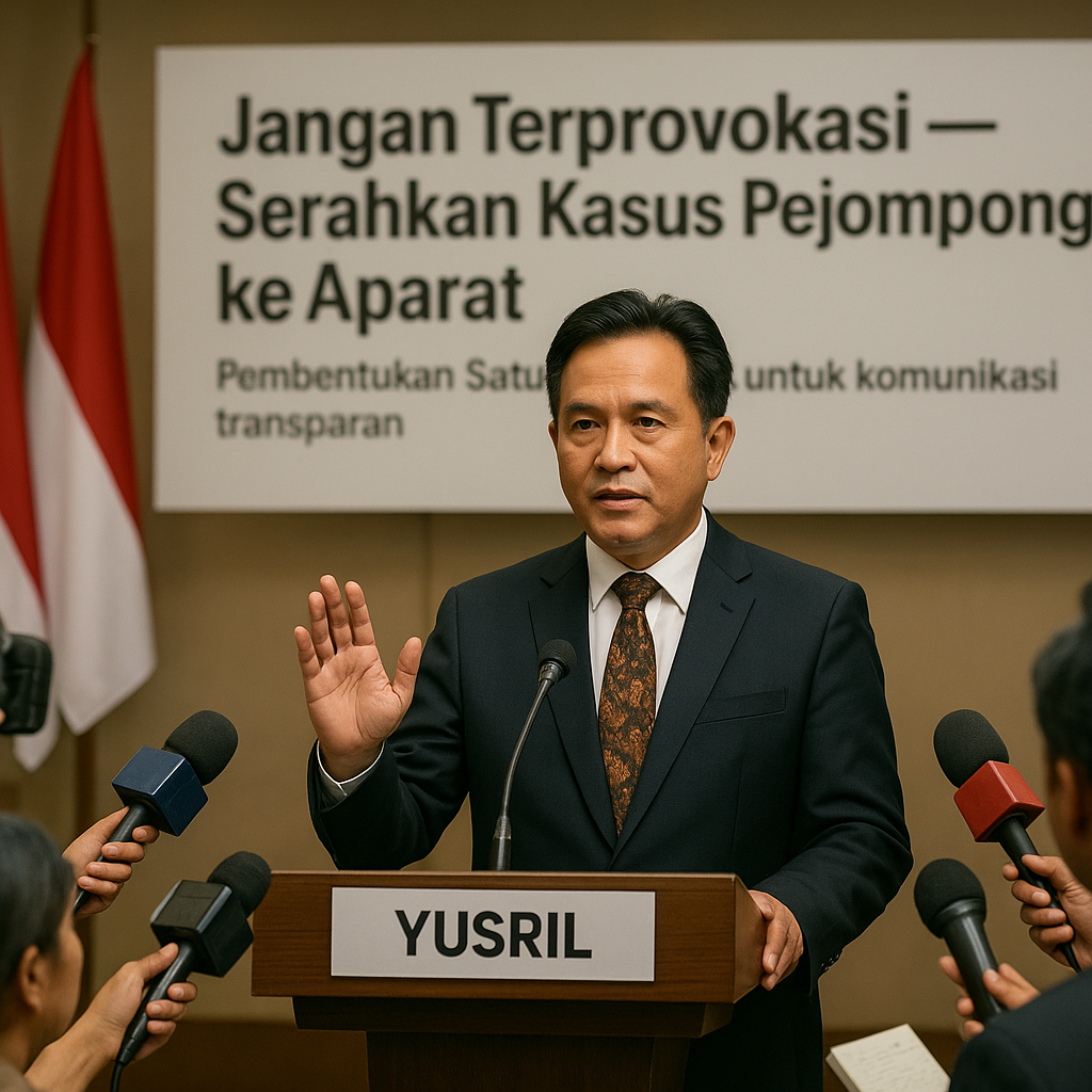 Yusril Minta Warga Tak Terprovokasi dan Serahkan Kasus Pejompongan ke Aparat