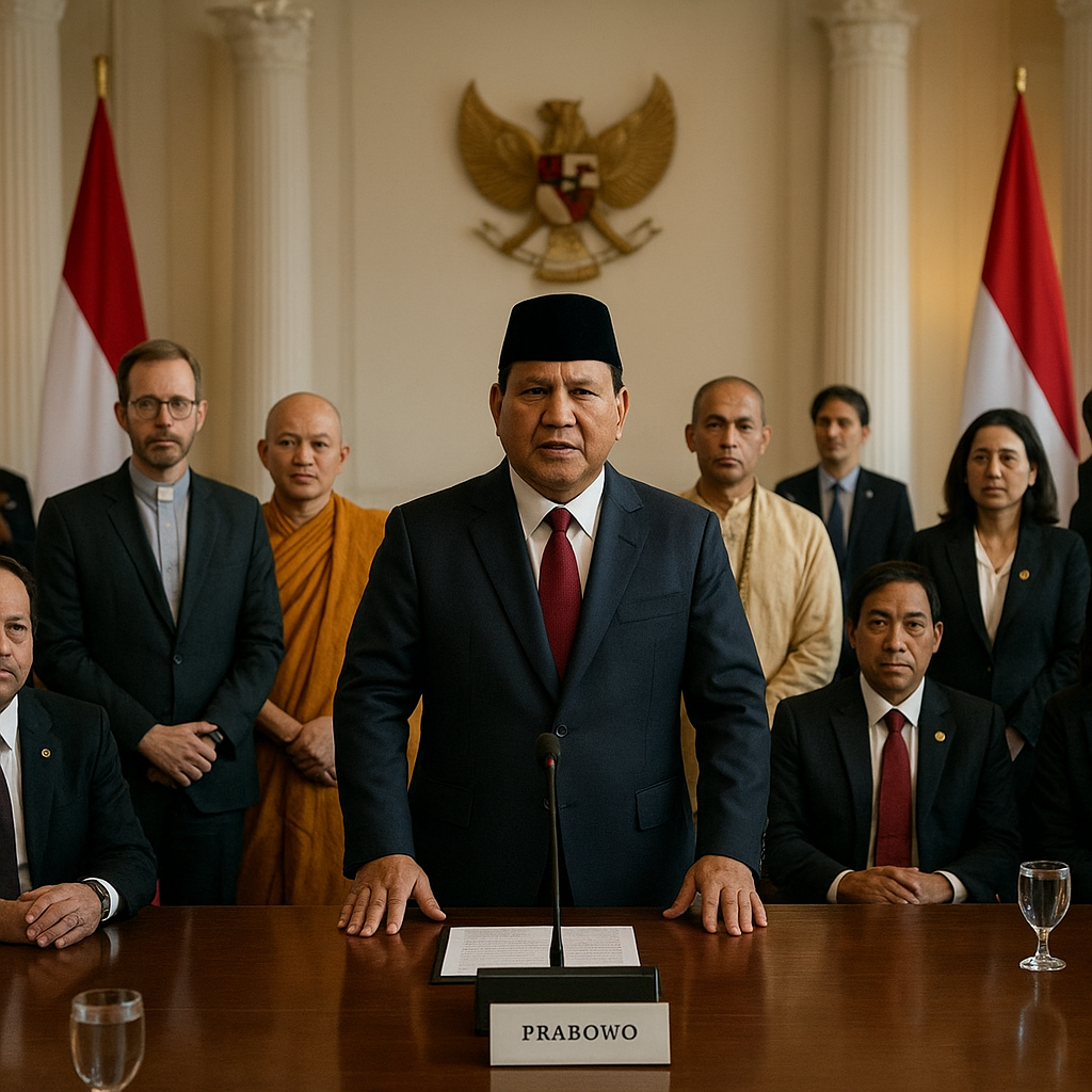 Prabowo Kumpulkan Tokoh Lintas Agama dan Pimpinan Parpol di Istana