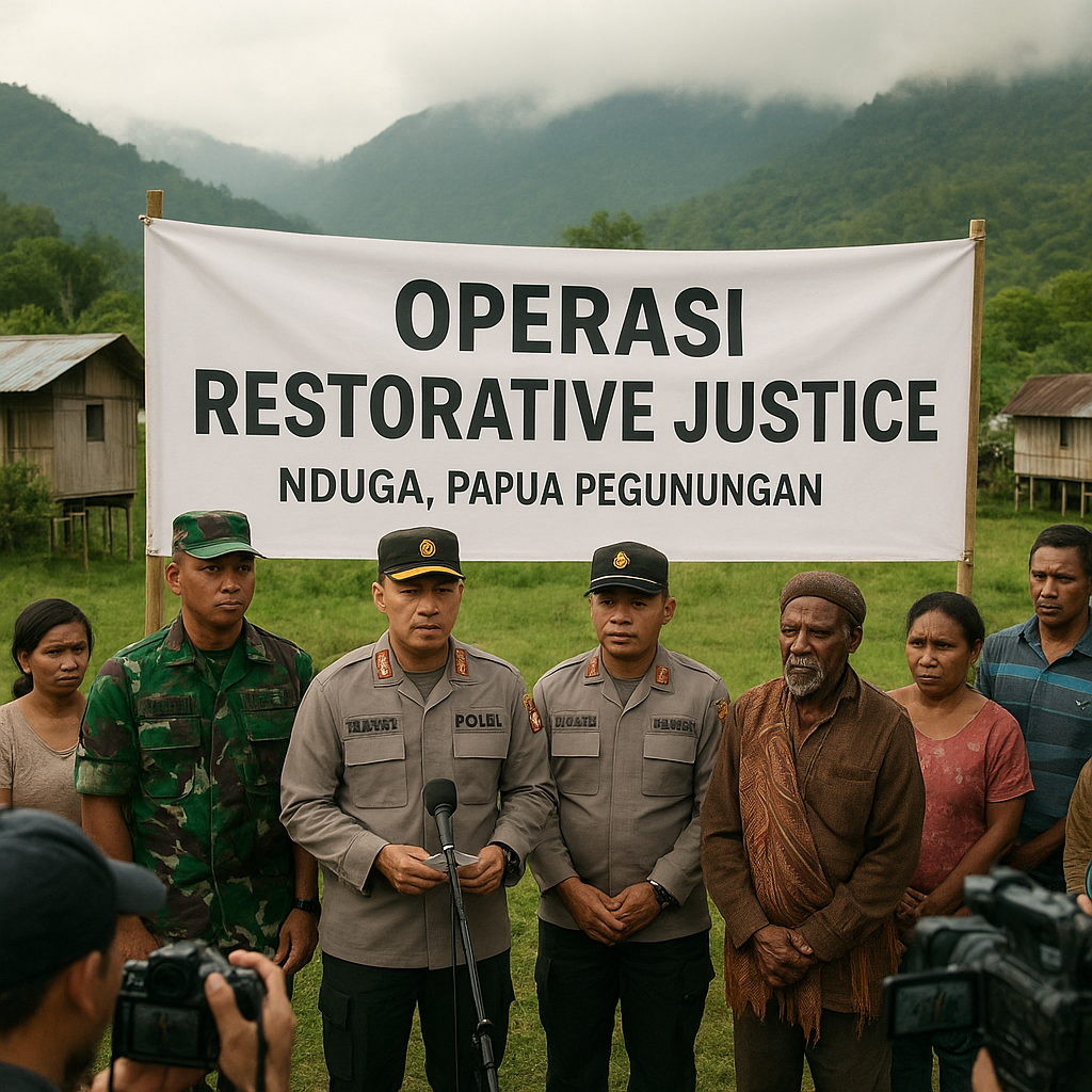 Konflik Horizontal di Nduga, TNI-Polri Luncurkan Operasi Restorative Justice
