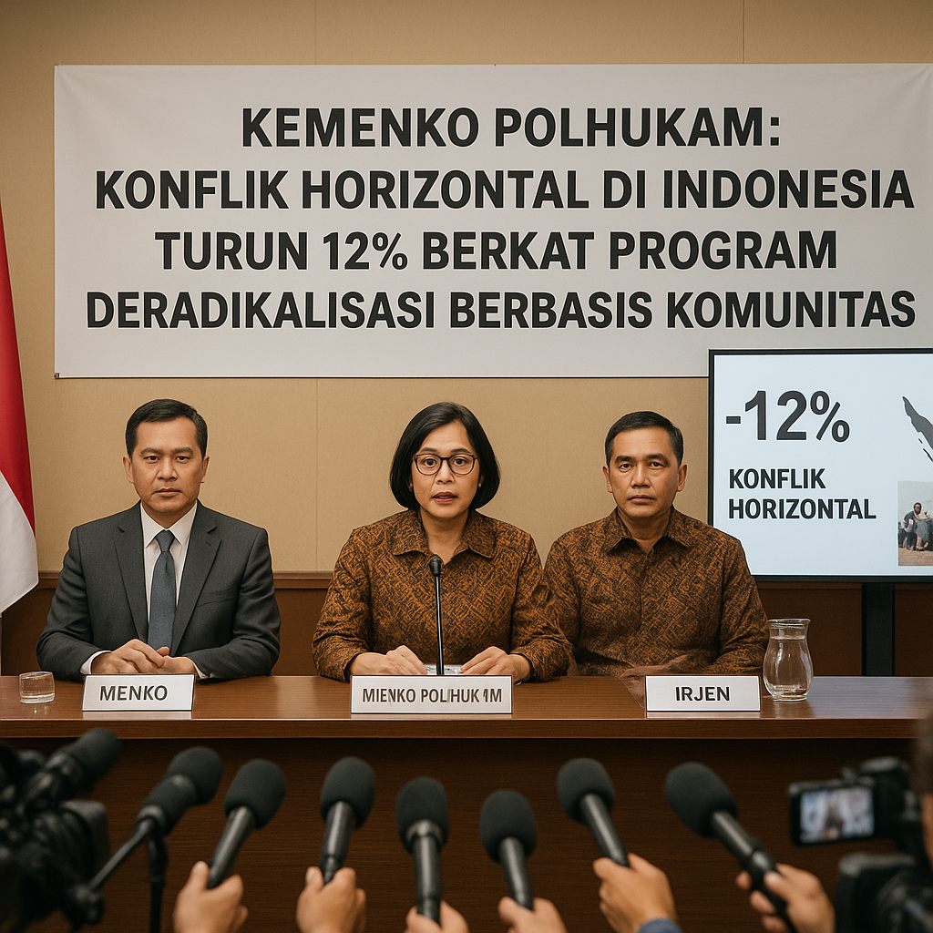 Kemenko Polhukam: Konflik Horizontal di Indonesia Turun 12% Berkat Program Deradikalisasi Berbasis Komunitas
