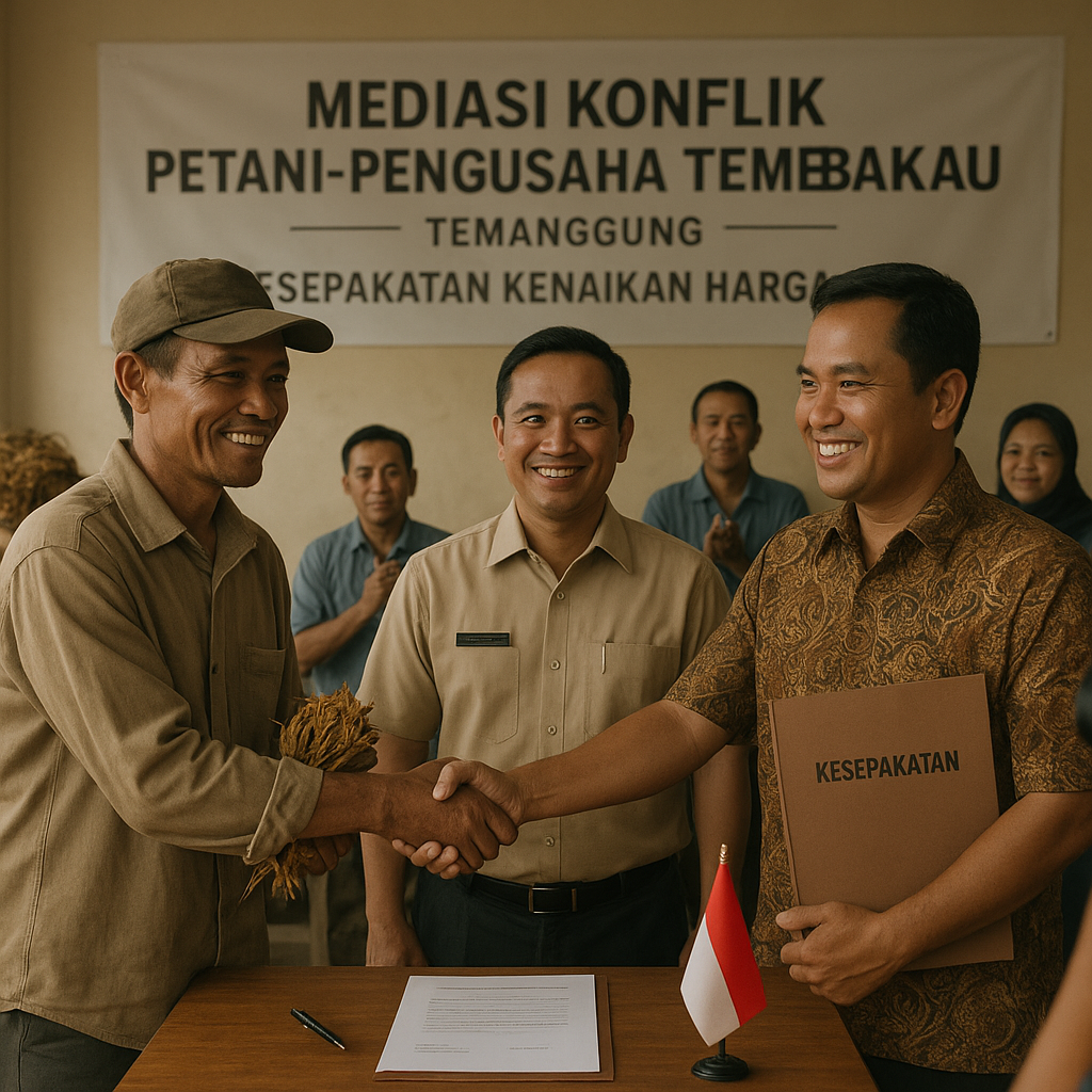 Mediasi Konflik Petani-Pengusaha di Temanggung Berhasil, Hasilkan Kesepakatan Harga Tembakau