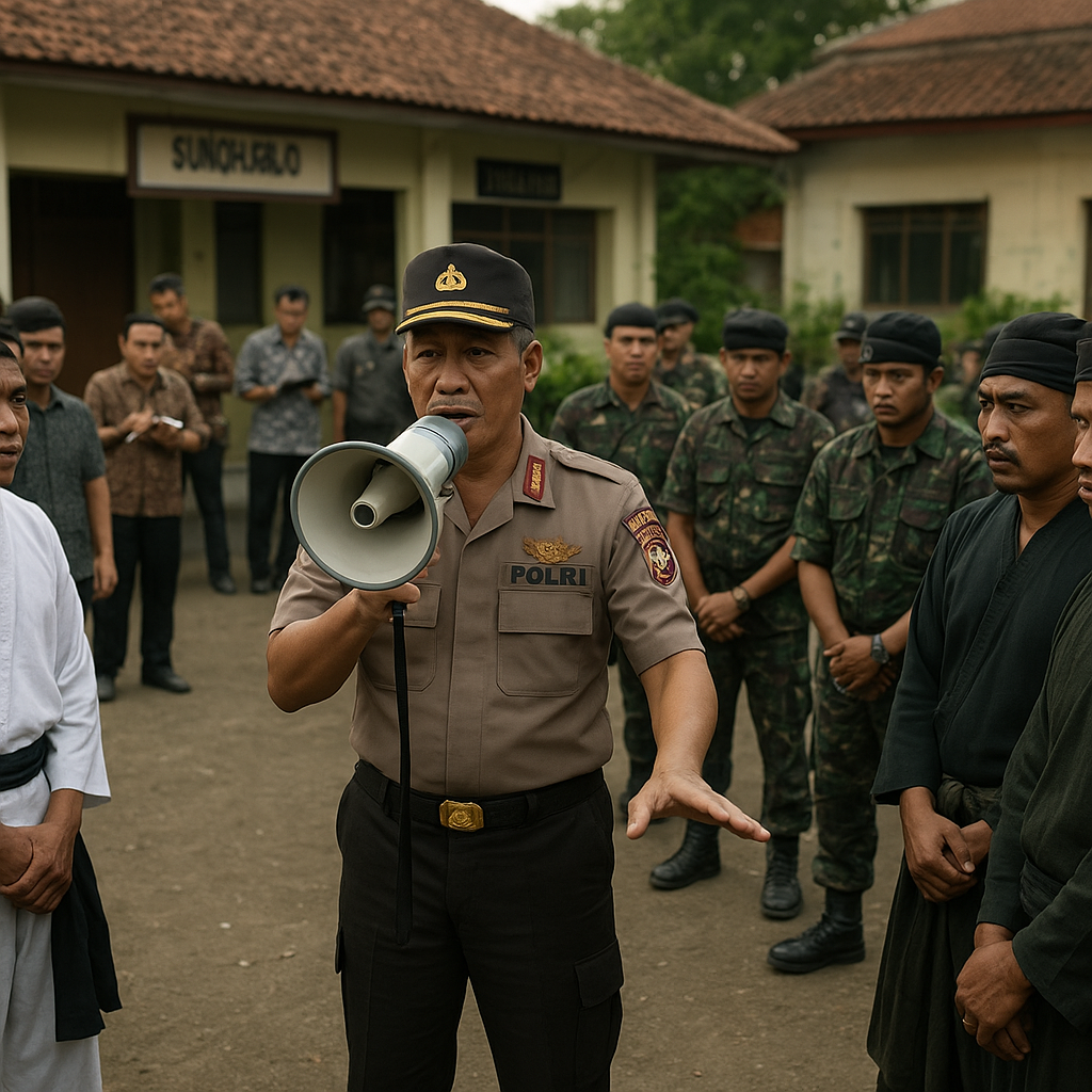 Polisi Mediasi PSHT-Pagar Nusa Usai Bentrok di Polokarto Sukoharjo, Sejumlah Orang Diamankan