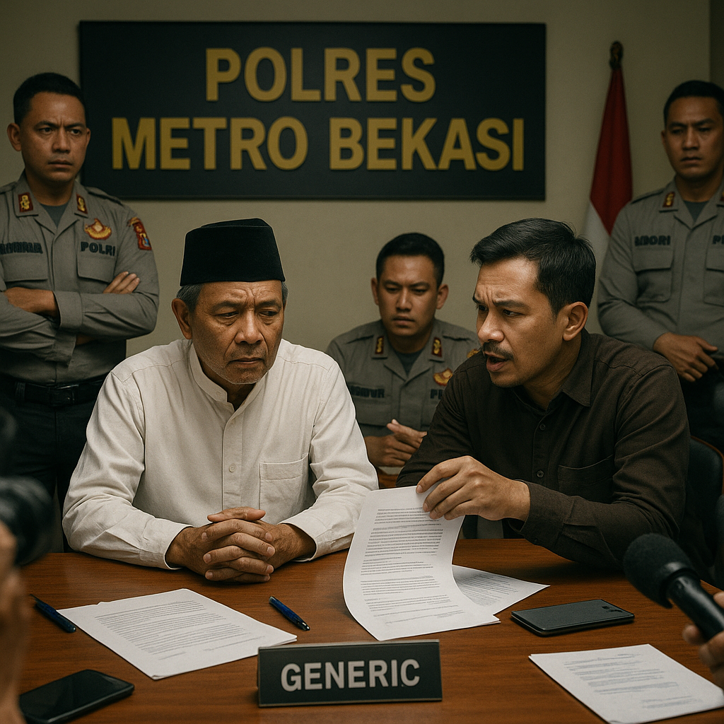 Musyawarah Abah Setu di Polres Metro Bekasi Berlangsung Tegang, Pendamping Soroti Naskah Pernyataan