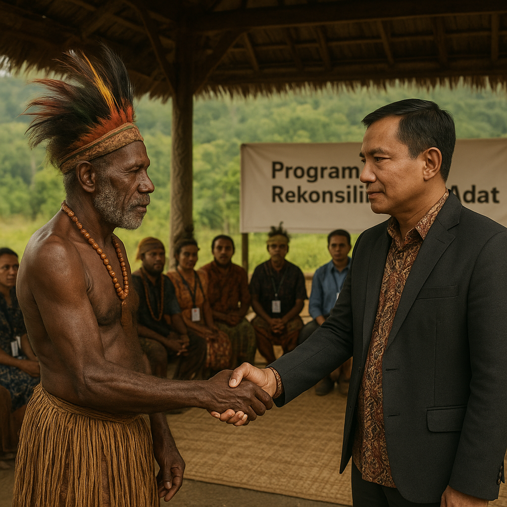 Pemerintah Luncurkan Program Rekonsiliasi Berbasis Adat di Papua untuk Redam Konflik Horizontal