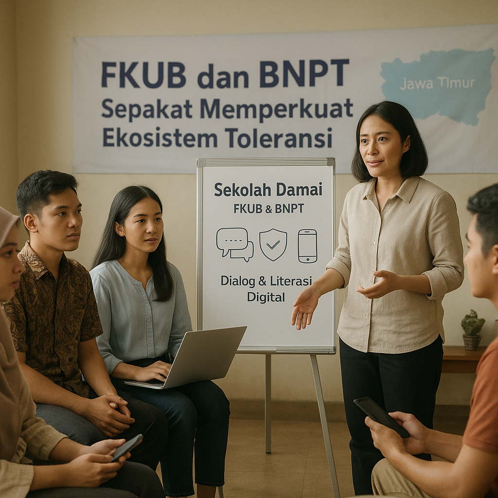FKUB dan BNPT Sepakat Memperkuat Ekosistem Toleransi Melalui Sekolah Damai di Jawa Timur