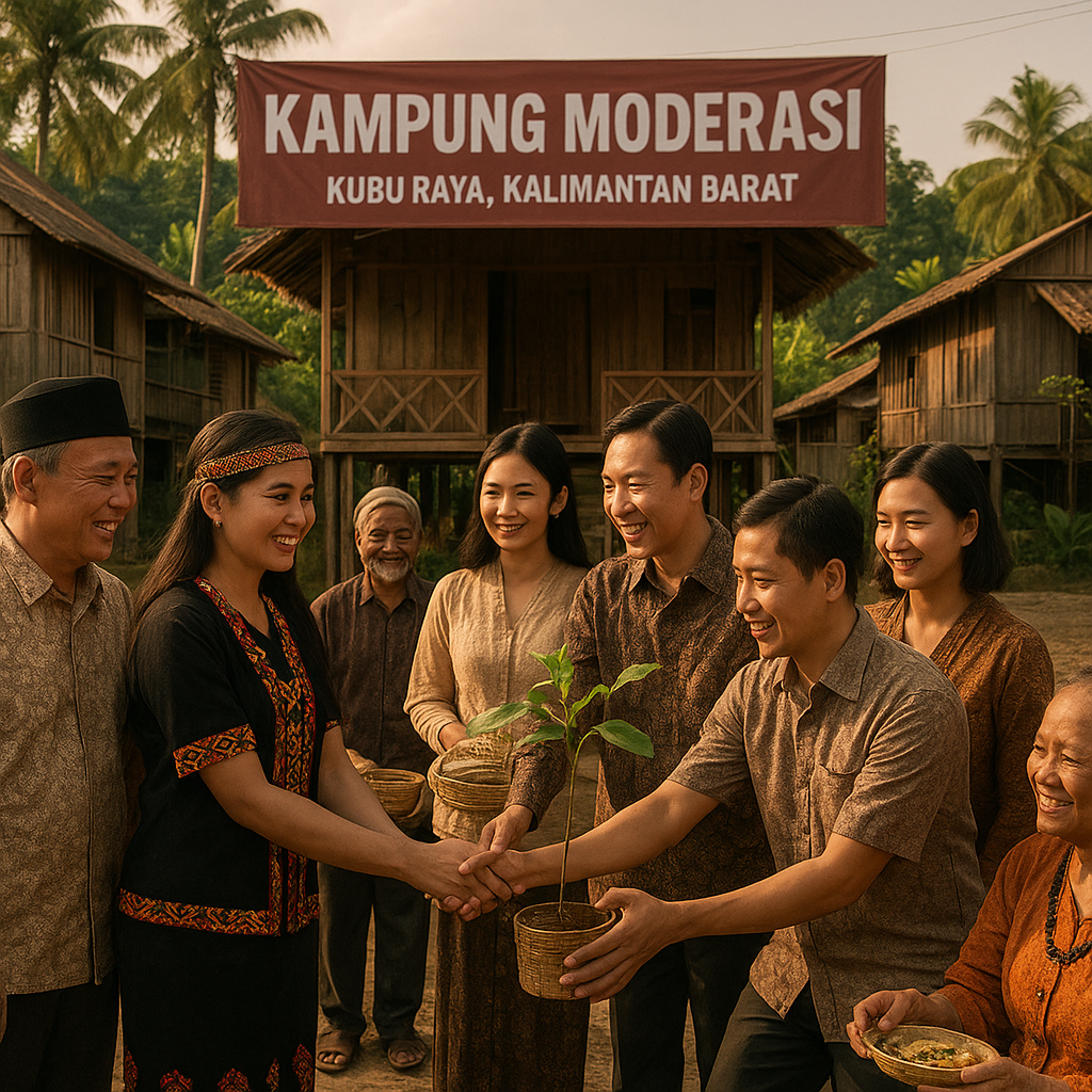 Kampung Moderasi di Kalimantan Barat Dijadikan Laboratorium Sosial Perekat Antaretnis