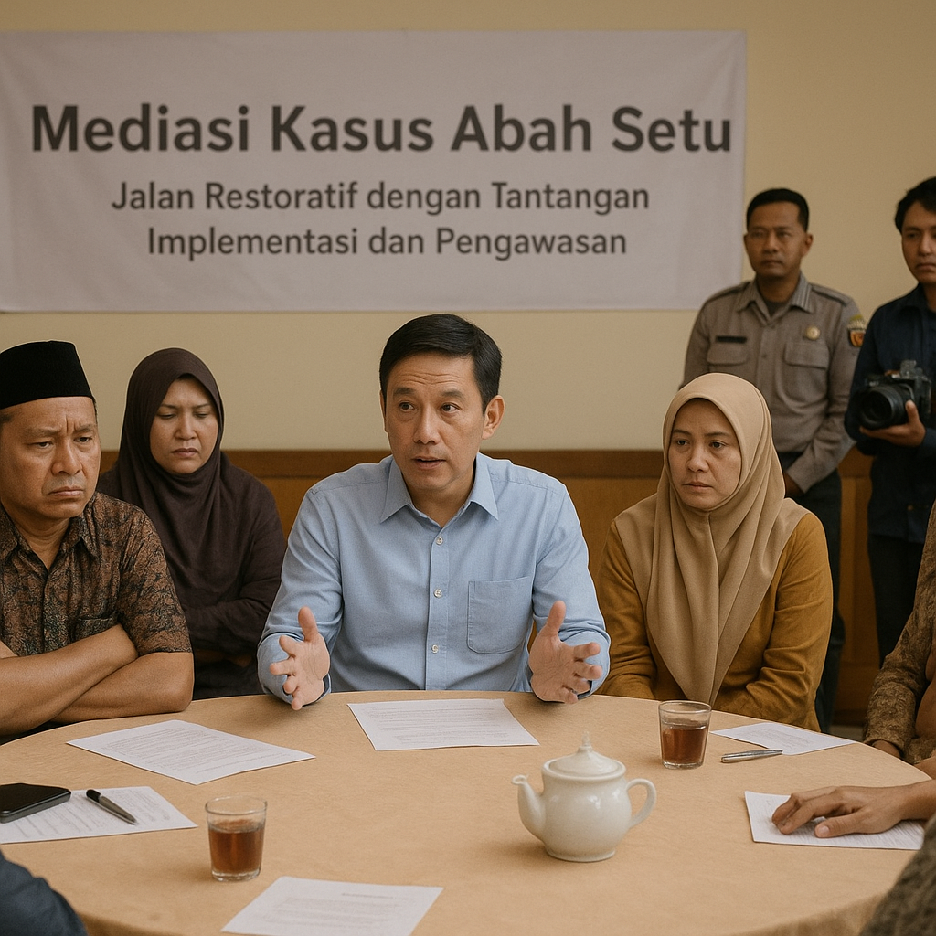 Mediasi Kasus Abah Setu: Jalan Restoratif dengan Tantangan Implementasi dan Pengawasan