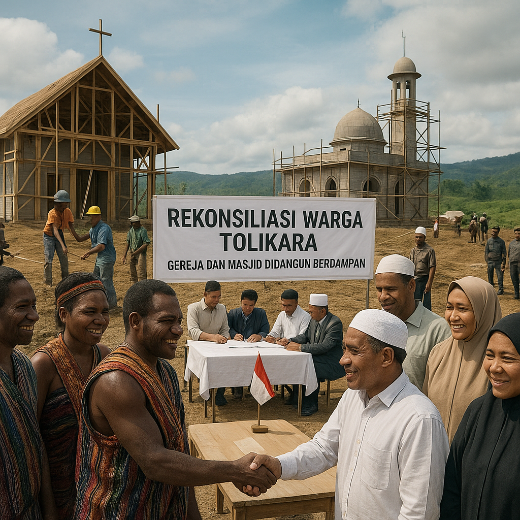 Rekonsiliasi Warga Tolikara Pasca Kerusuhan: Gereja dan Masjid Akan Dibangun Berdampingan
