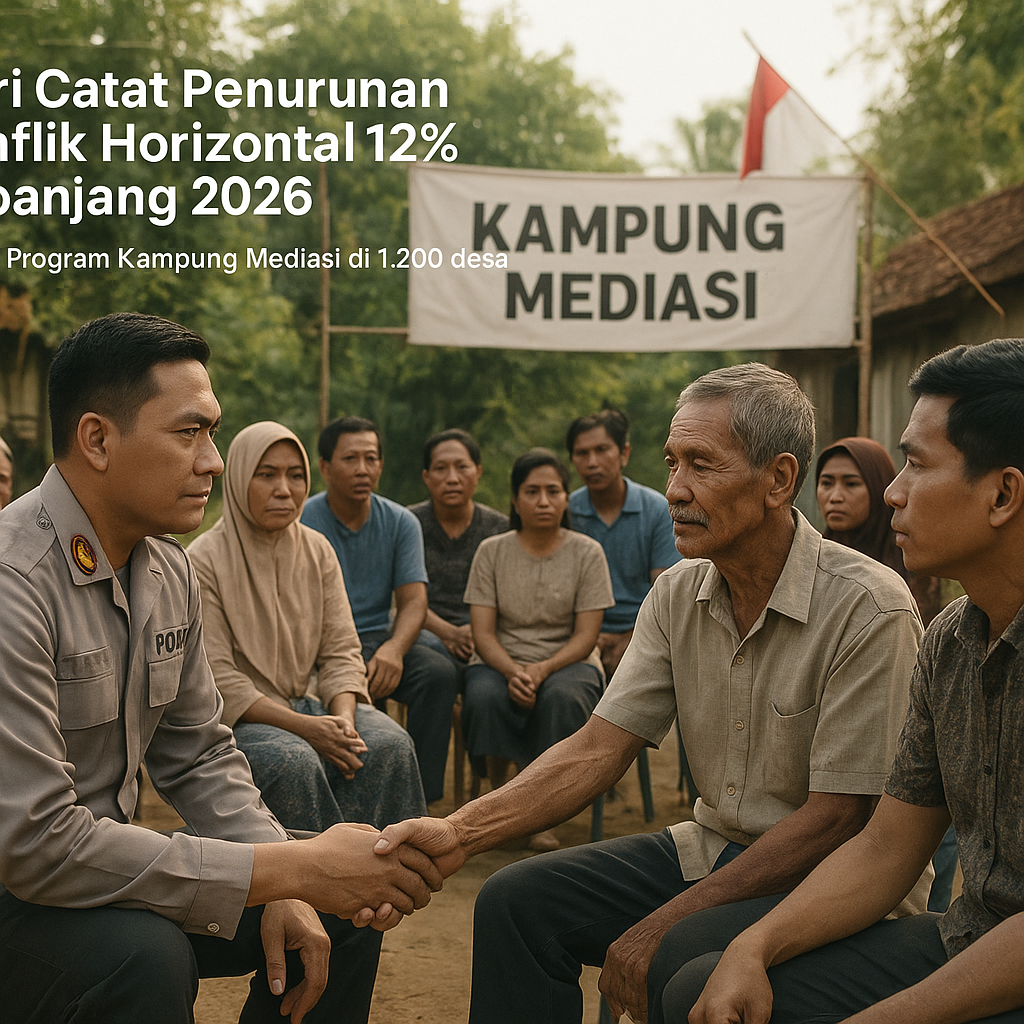Polri Catat Penurunan Konflik Horizontal 12% Sepanjang 2026, Berkat Program Kampung Mediasi