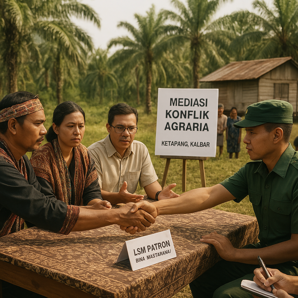 LSM Patron Bina Masyarakat Gandeng TNI Mediasi Konflik Agraria di Kalimantan Barat