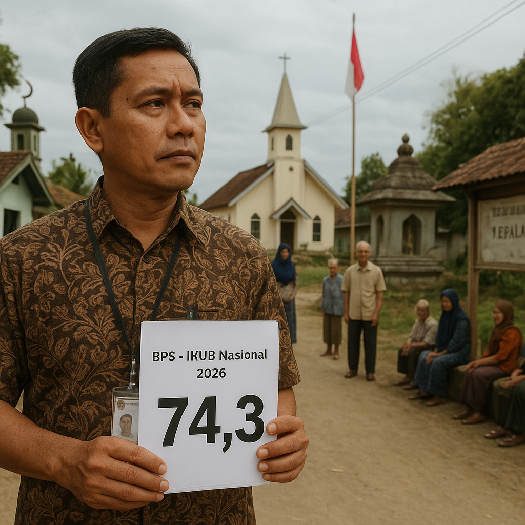 BPS: Indeks Kerukunan Umat Beragama Nasional 2026 Naik Tipis ke Angka 74,3
