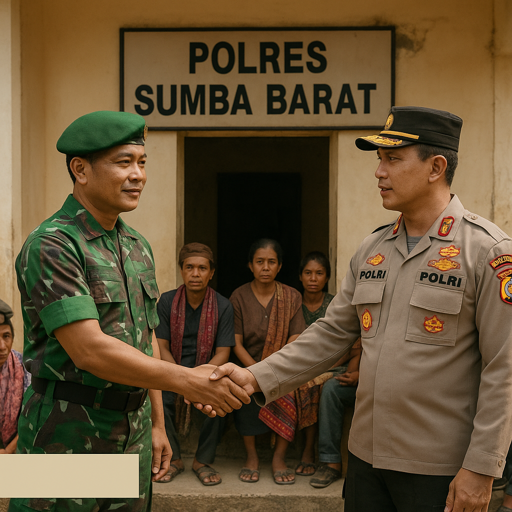 Sinergi TNI-Polri dalam Pendekatan Persuasiif Pascapenyerangan Mapolres Sumba Barat