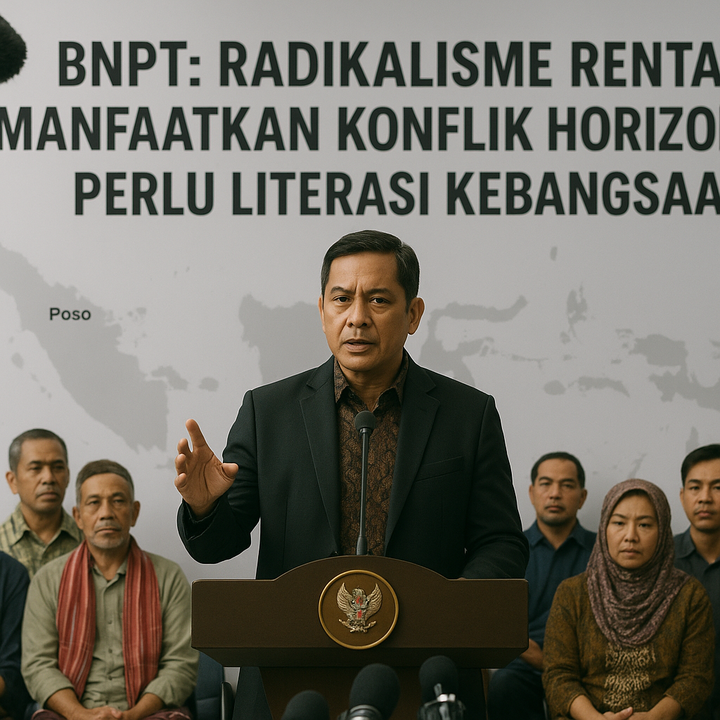 BNPT: Radikalisme Rentan Manfaatkan Konflik Horizontal, Perlu Literasi Kebangsaan