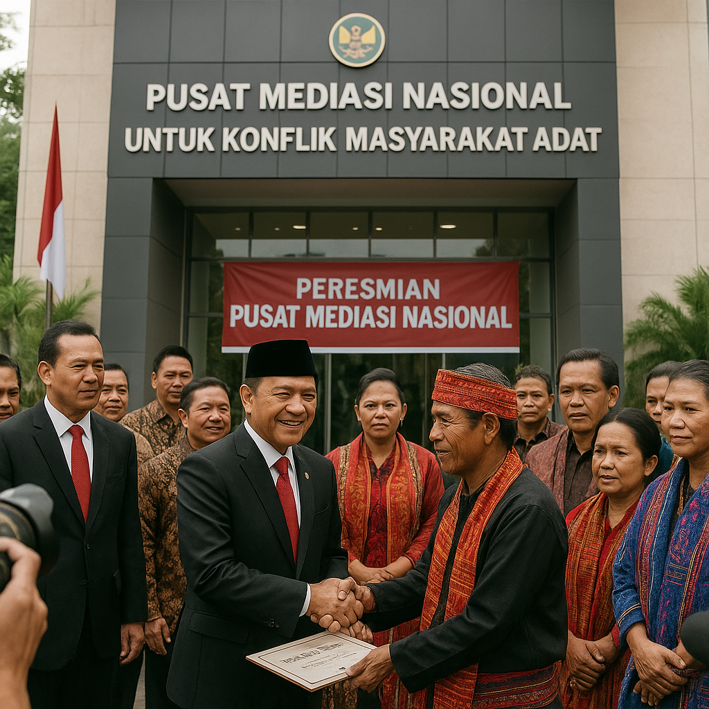 Wapres Resmikan Pusat Mediasi Nasional untuk Konflik Masyarakat Adat
