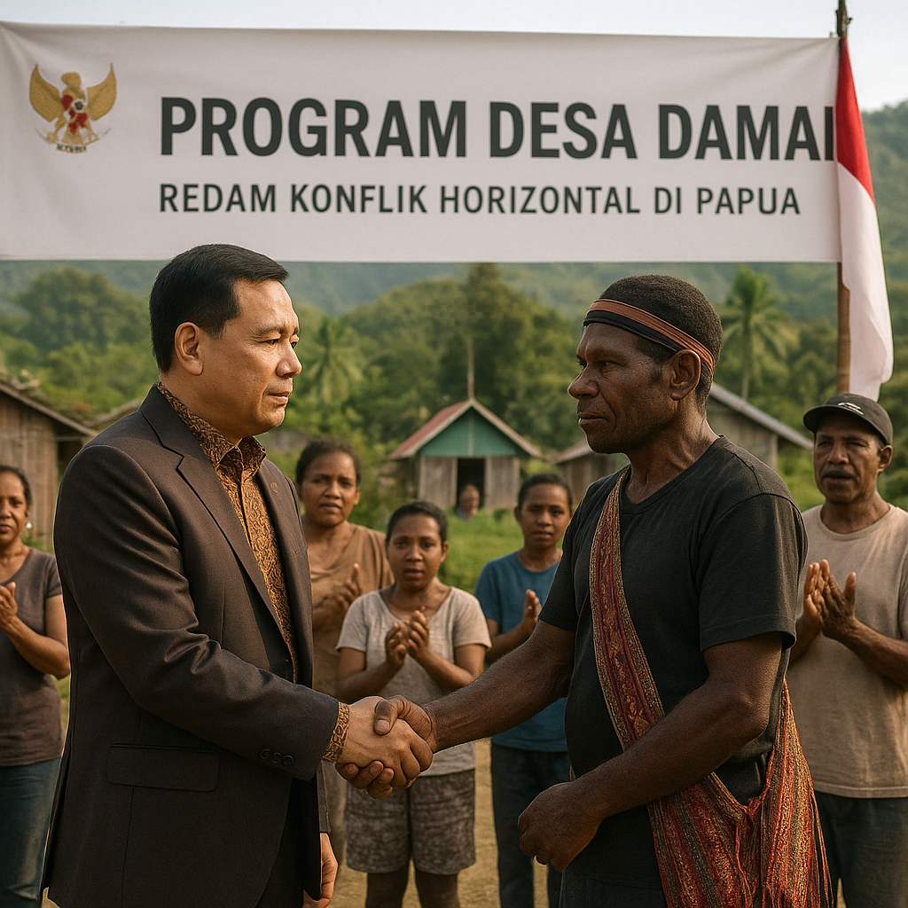 Pemerintah Resmi Luncurkan Program Desa Damai untuk Redam Konflik Horizontal di Papua