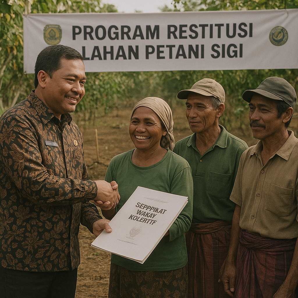 Program Restitusi Lahan untuk Petani di Sigi Mulai Berjalan, Model Resolusi Konflik Agraria