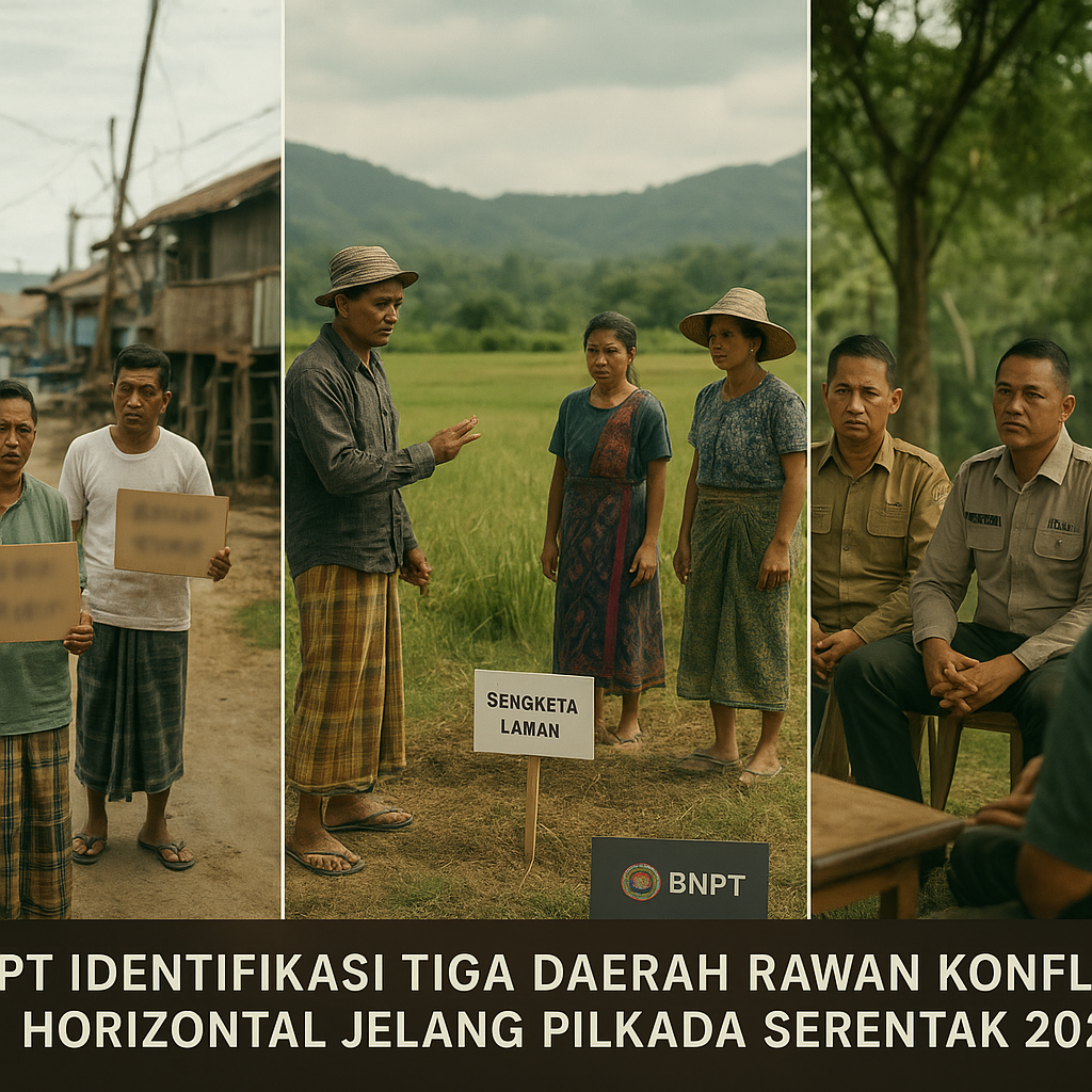 BNPT Identifikasi Tiga Daerah Rawan Konflik Horizontal Jelang Pilkada Serentak 2027