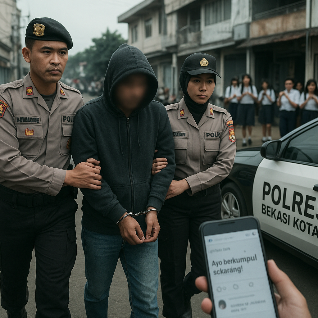 Siapa di Balik Aksi Rusuh Pelajar? Polres Bekasi Kota Tangkap Mobilisator