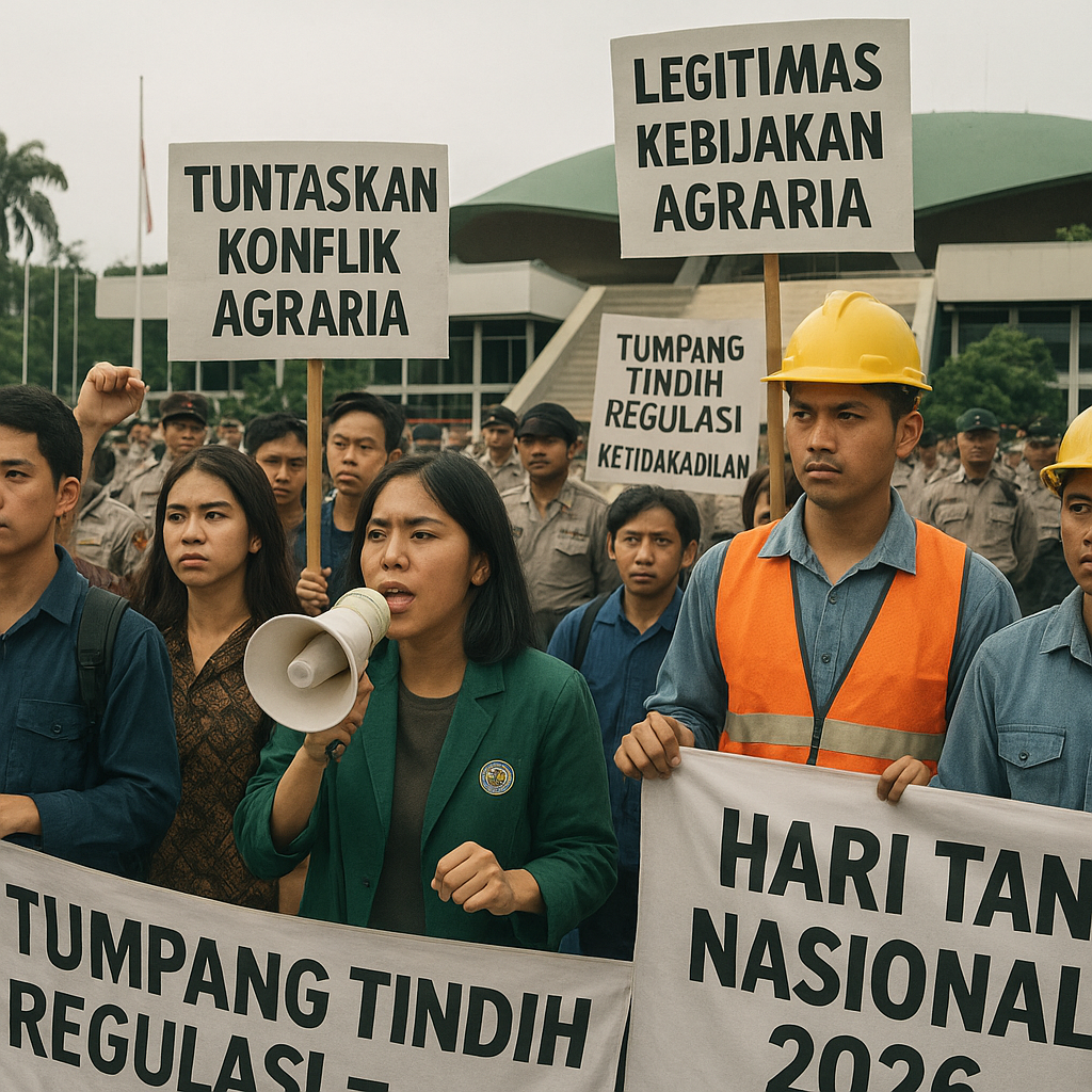 Mahasiswa dan Buruh Demo Hari Tani di DPR, Tuntaskan Konflik Agraria