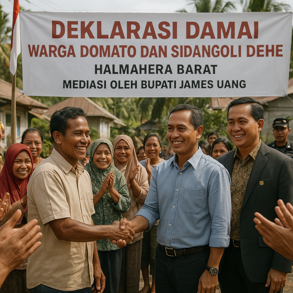 Deklarasi Damai Warga Domato dan Sidangoli Dehe di Halmahera Barat: Upaya Pemulihan Pasca Perselisihan